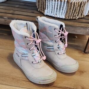 Keen Beige and Pink Winter Boots, Size 3